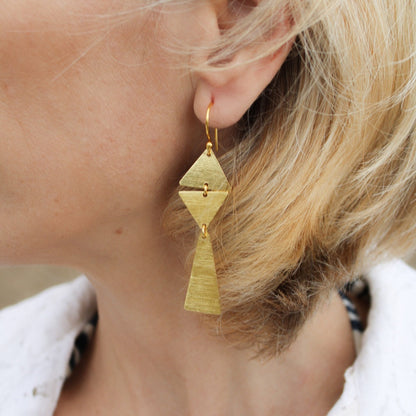 Gold plated earrings VENTURI