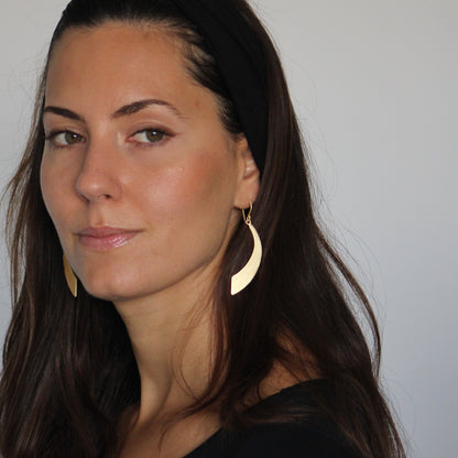 Gold plated SWORD earrings - Design with Character