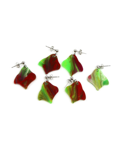 Pendientes abstractos multicolor